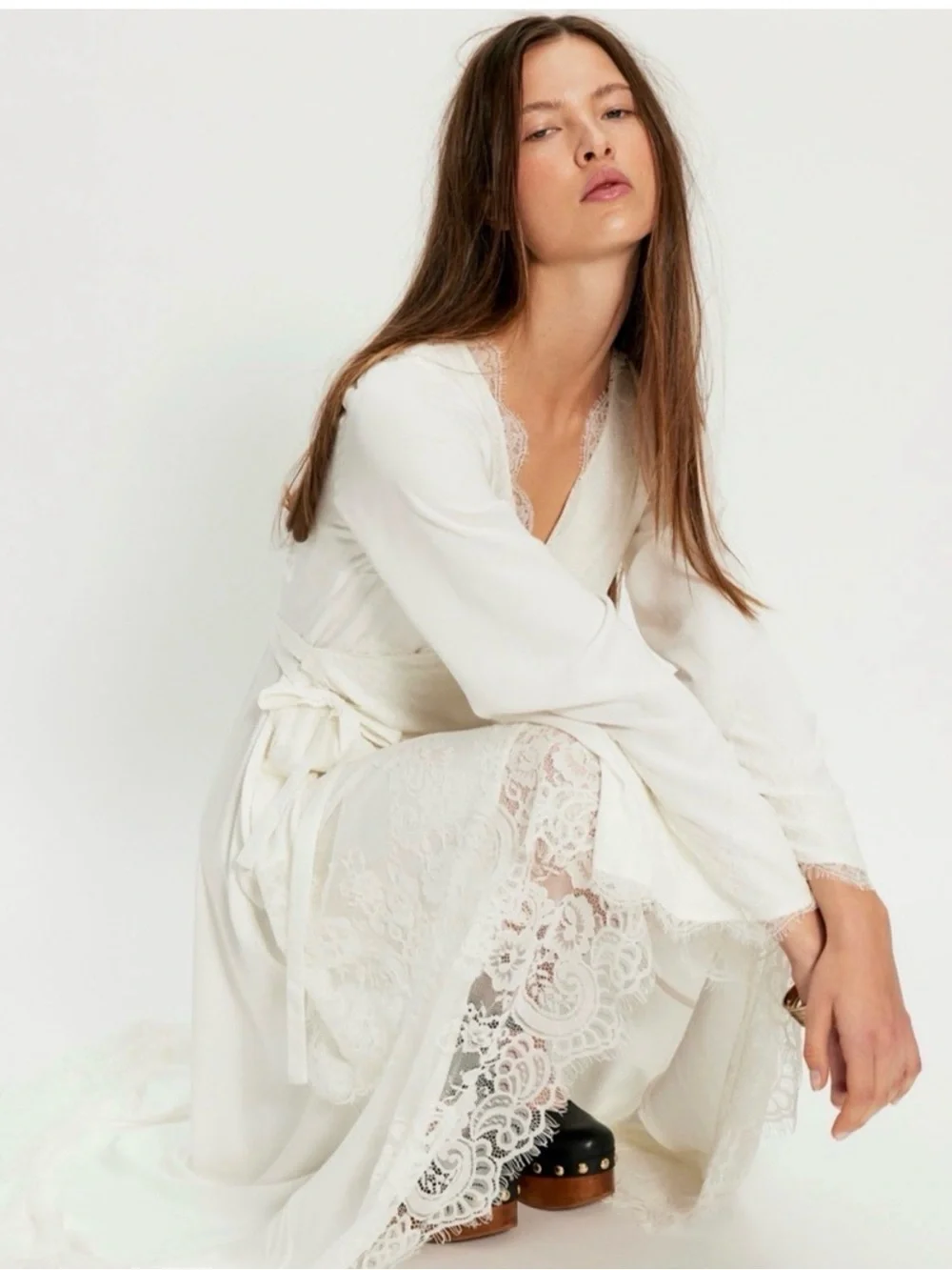 Nigel Preston Soho Wrap Long Sleeve Midi Dress